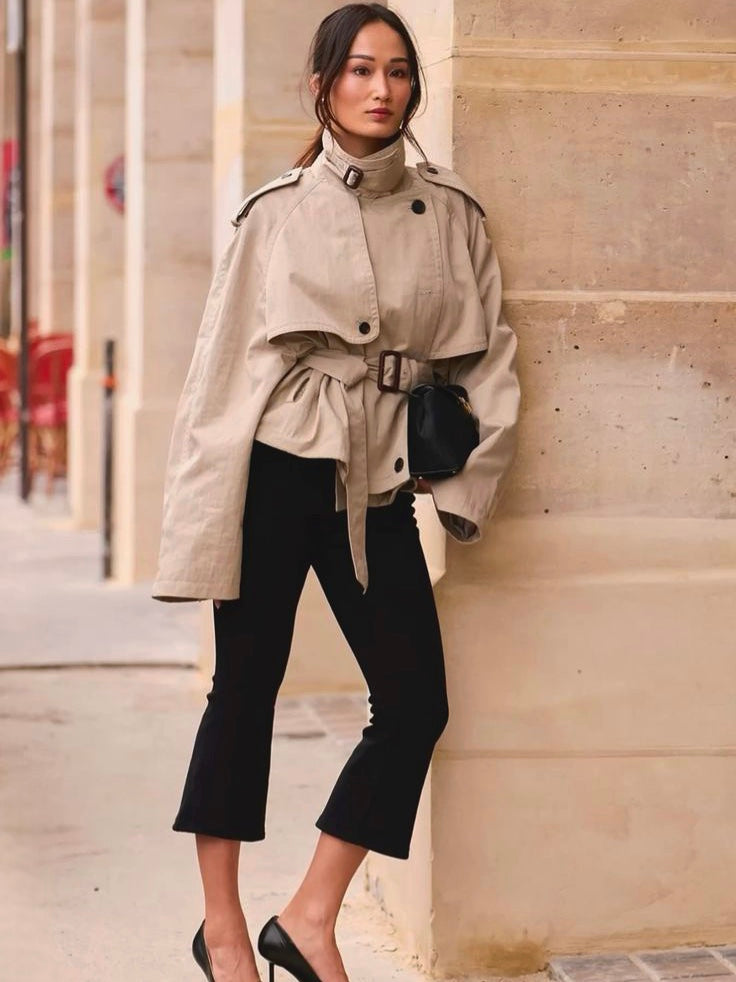Alice | Oversized High-Neck Trench Jacket
