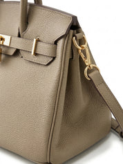 Elena | Strukturierte Leder-Top-Handle-Tasche