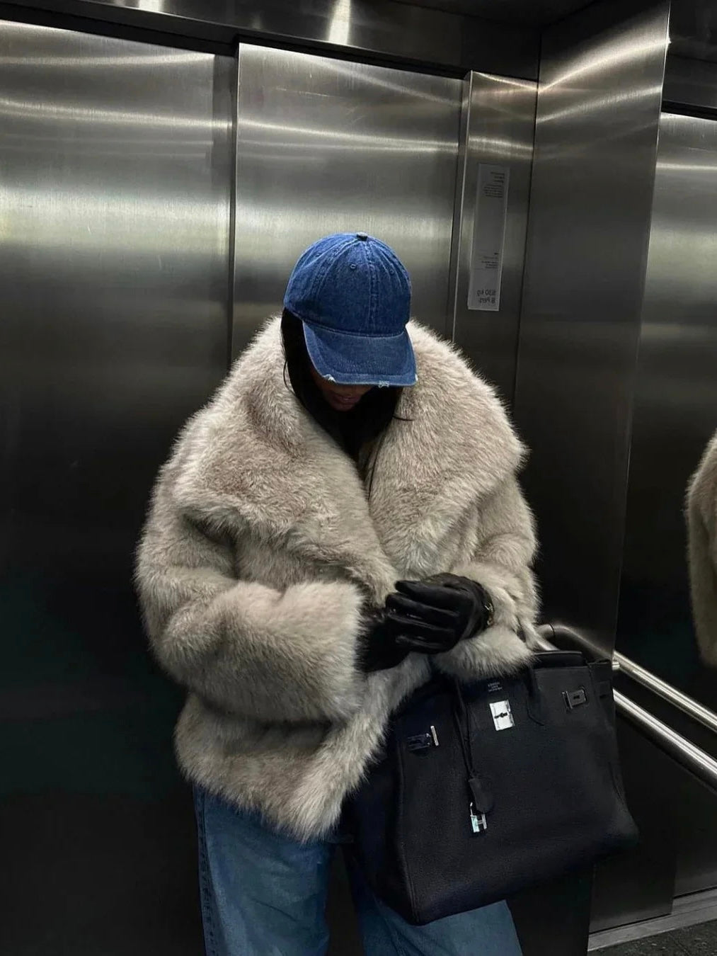 Adele | Faux Fur Oversized Coat