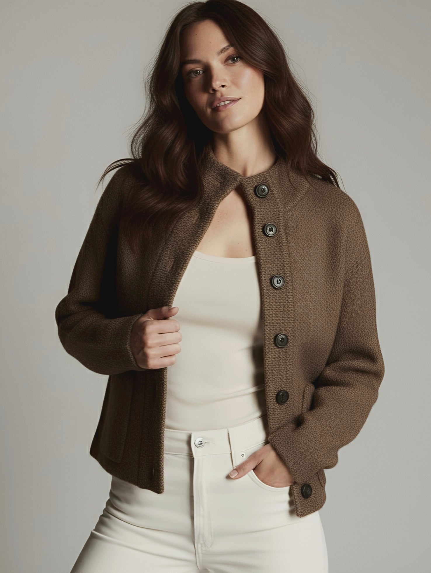 Rosemary | Buttoned Knit Jacket