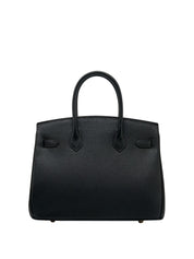 Elena | Strukturierte Leder-Top-Handle-Tasche