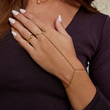 Rebecca Golden Hand Chain Bracelet