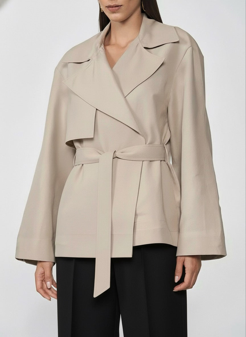 Harper | Belted Oversized Trench Jacket