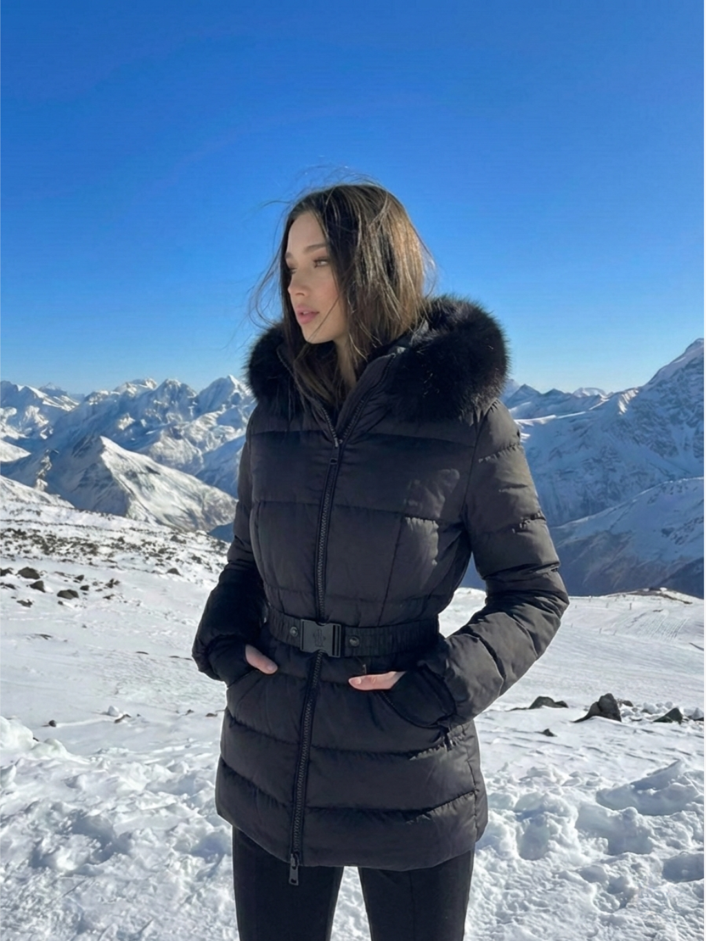 Florida | Piumino impermeabile con cappuccio in pelliccia sintetica