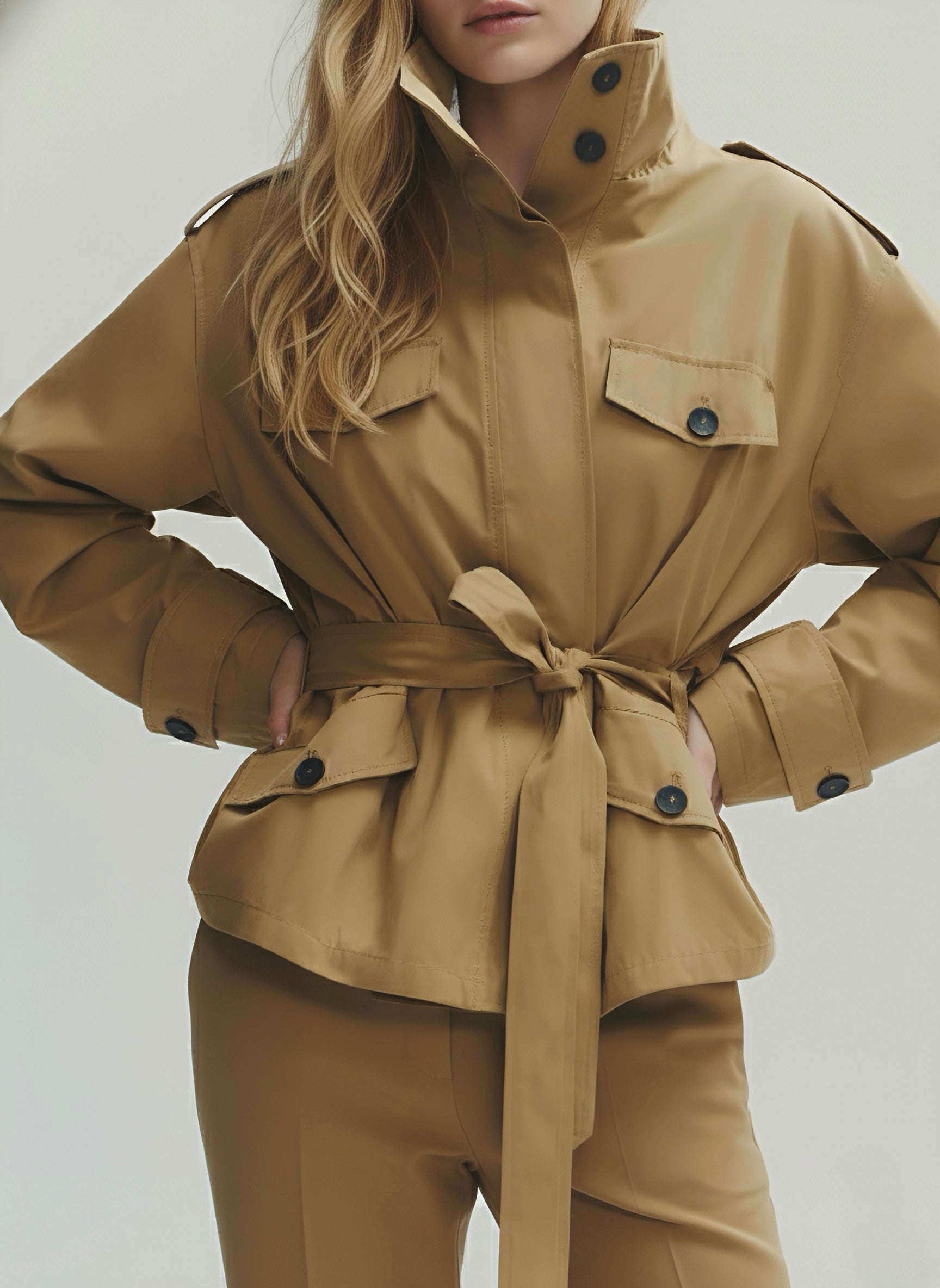 Freya | Belted Cotton Utility Trench