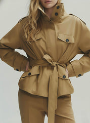 Freya | Belted Cotton Utility Trench