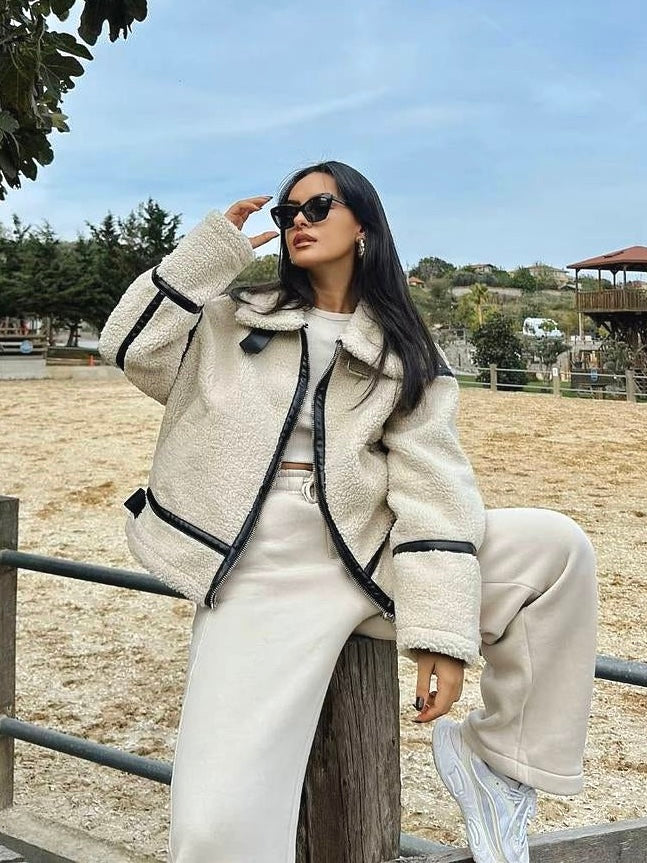 Mathilda | Faux Shearling Zip-Up Jacket