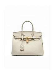 Elena | Strukturierte Leder-Top-Handle-Tasche