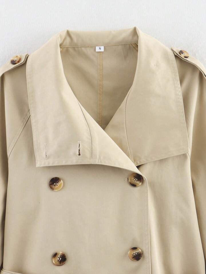 High-Neck Belted Trench Coat | Isabelle
