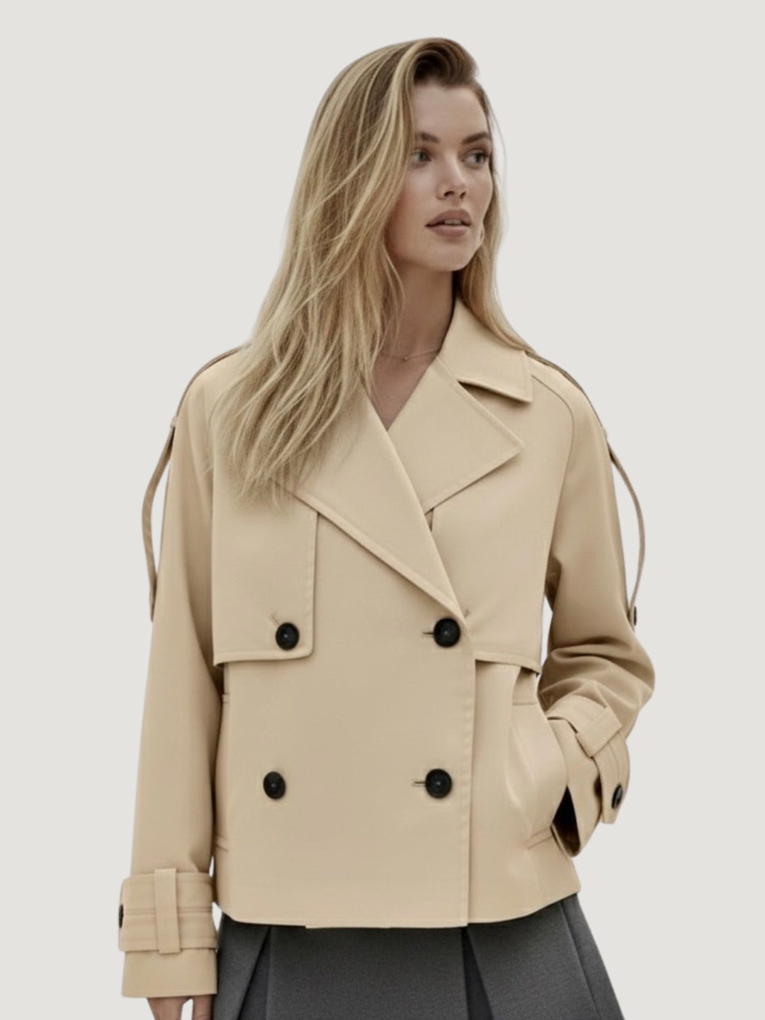 Ada | Short Double-Breasted Trench Jacket