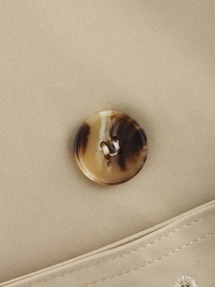 High-Neck Belted Trench Coat | Isabelle