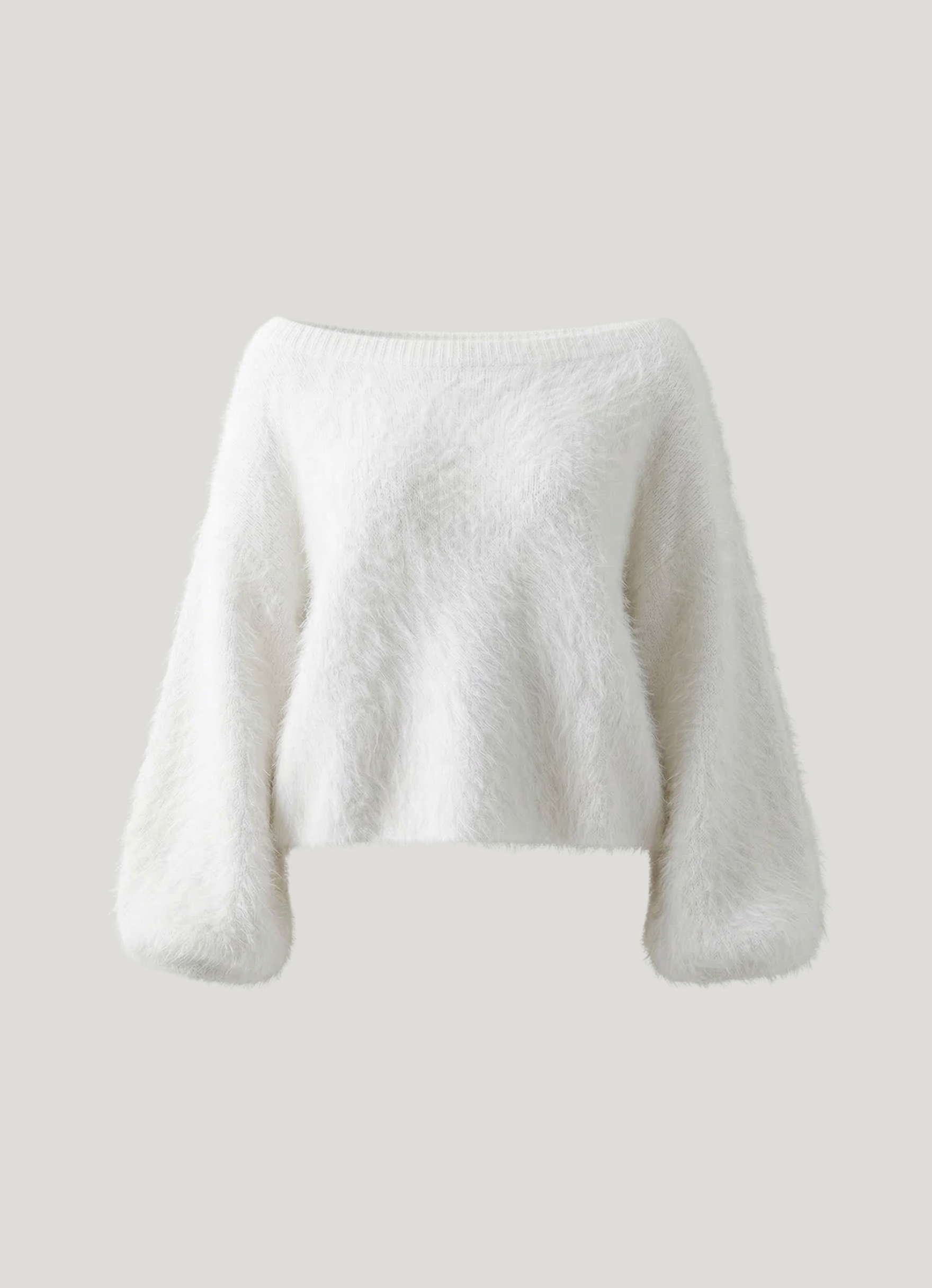 Riley | Weicher rosa flauschiger Strickpullover