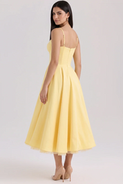 Hope Abito midi a linea A - Giallo