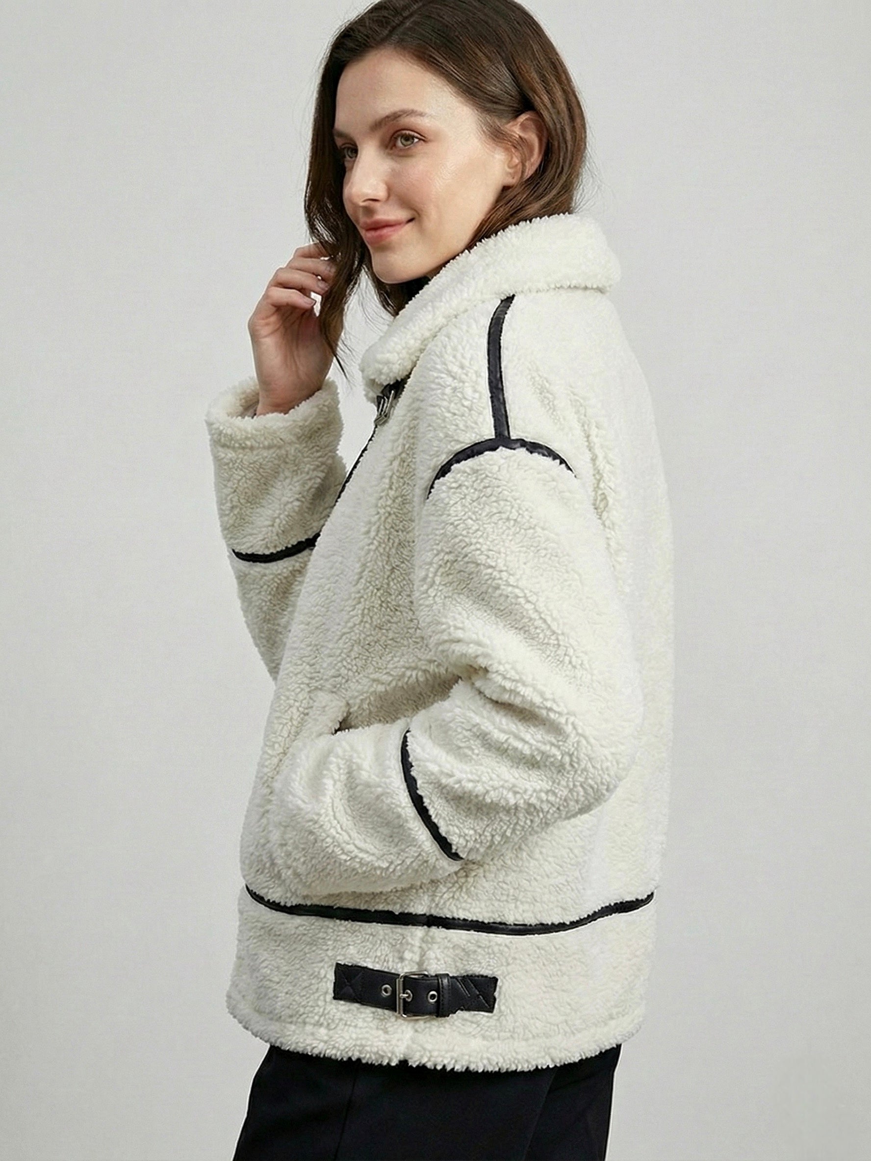 Mathilda | Faux Shearling Zip-Up Jacket