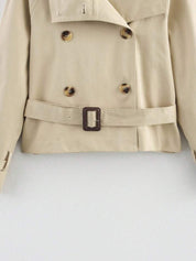 High-Neck Belted Trench Coat | Isabelle