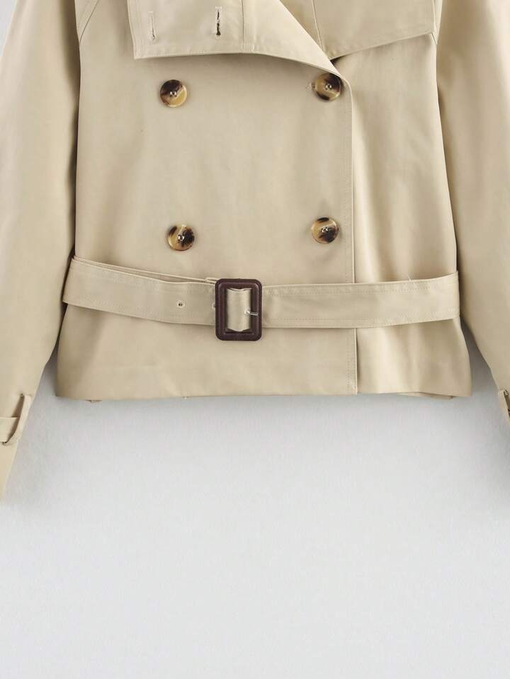 High-Neck Belted Trench Coat | Isabelle