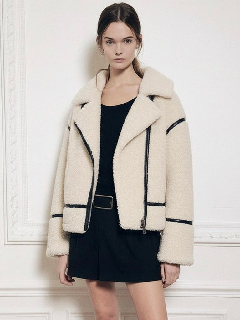 Mathilda | Faux Shearling Zip-Up Jacket