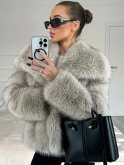 Adele | Faux Fur Oversized Coat