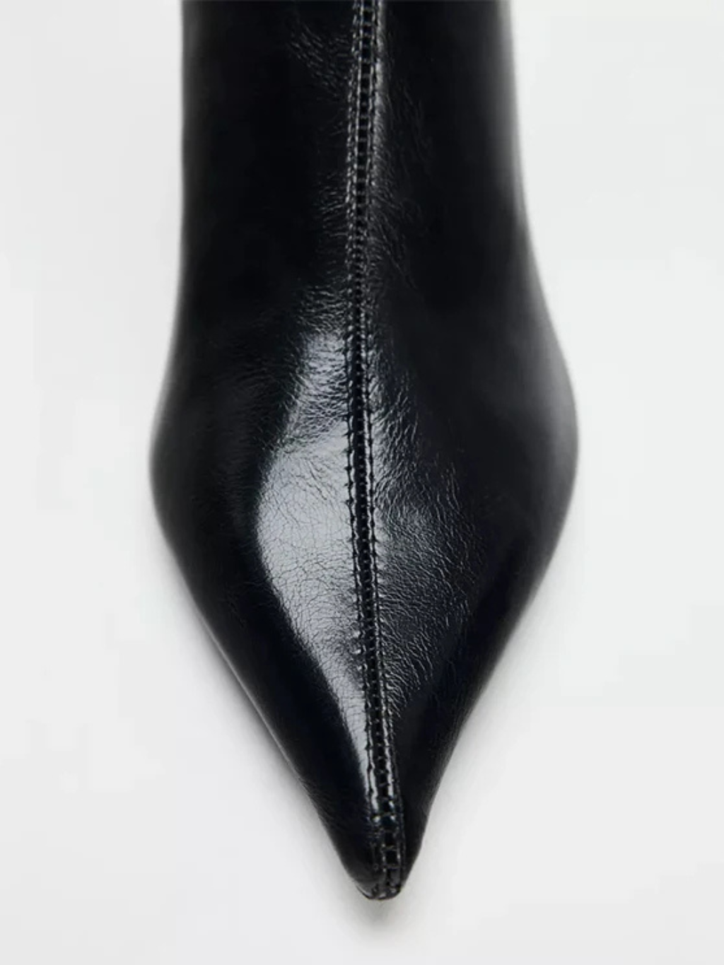 Crick | Damen Schwarze Spitz zulaufende Stiefeletten mit Absatz