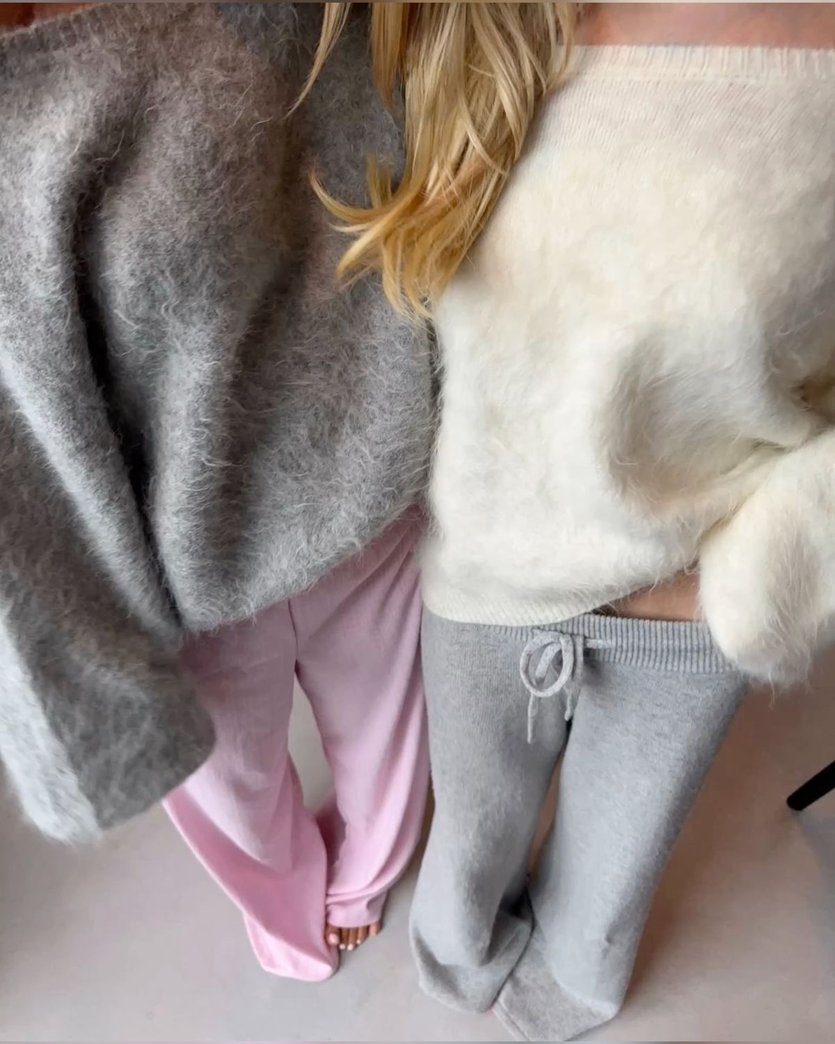 Riley | Soft Pink Fuzzy Knit Jumper