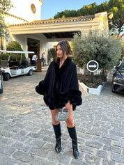 Norvège | Cape d'hiver bordée de fausse fourrure