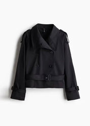 High-Neck Belted Trench Coat | Isabelle