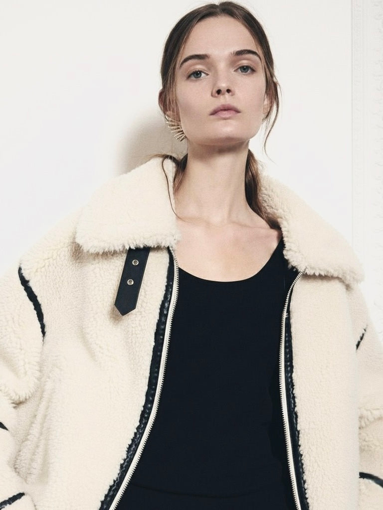 Mathilda | Faux Shearling Zip-Up Jacket