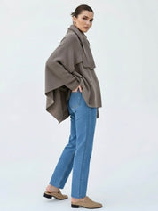 Iris | Cowl Neck Cape Coat for Women