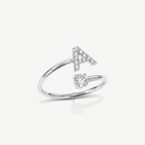 Grace Sparkling Initial Ring — product photograph 1