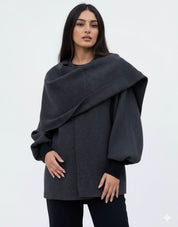 Iris | Cowl Neck Cape Coat for Women