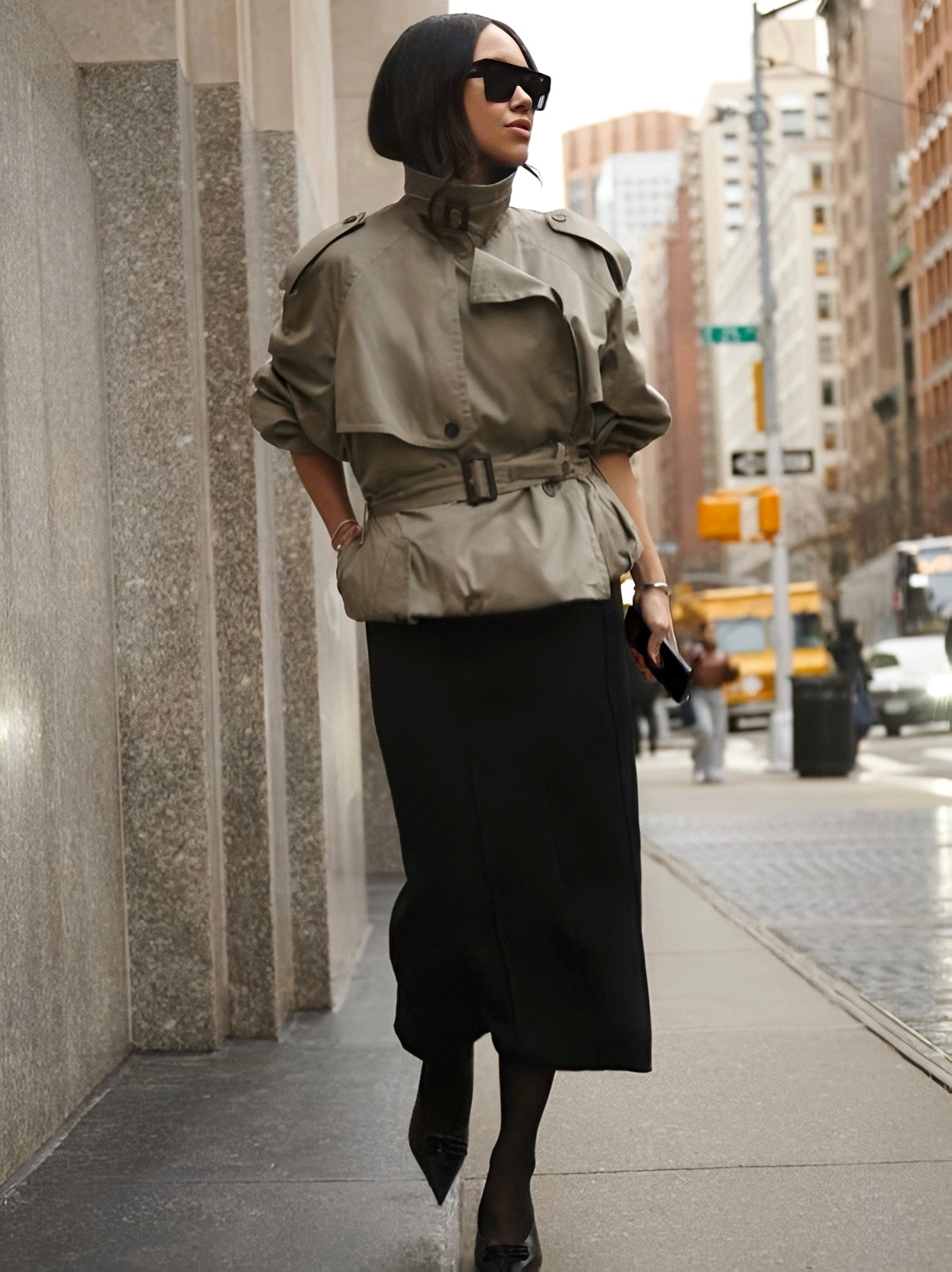 Alice | Oversized High-Neck Trench Jacket