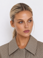 Bruyère Karierte Trenchjacke mit Gürtel