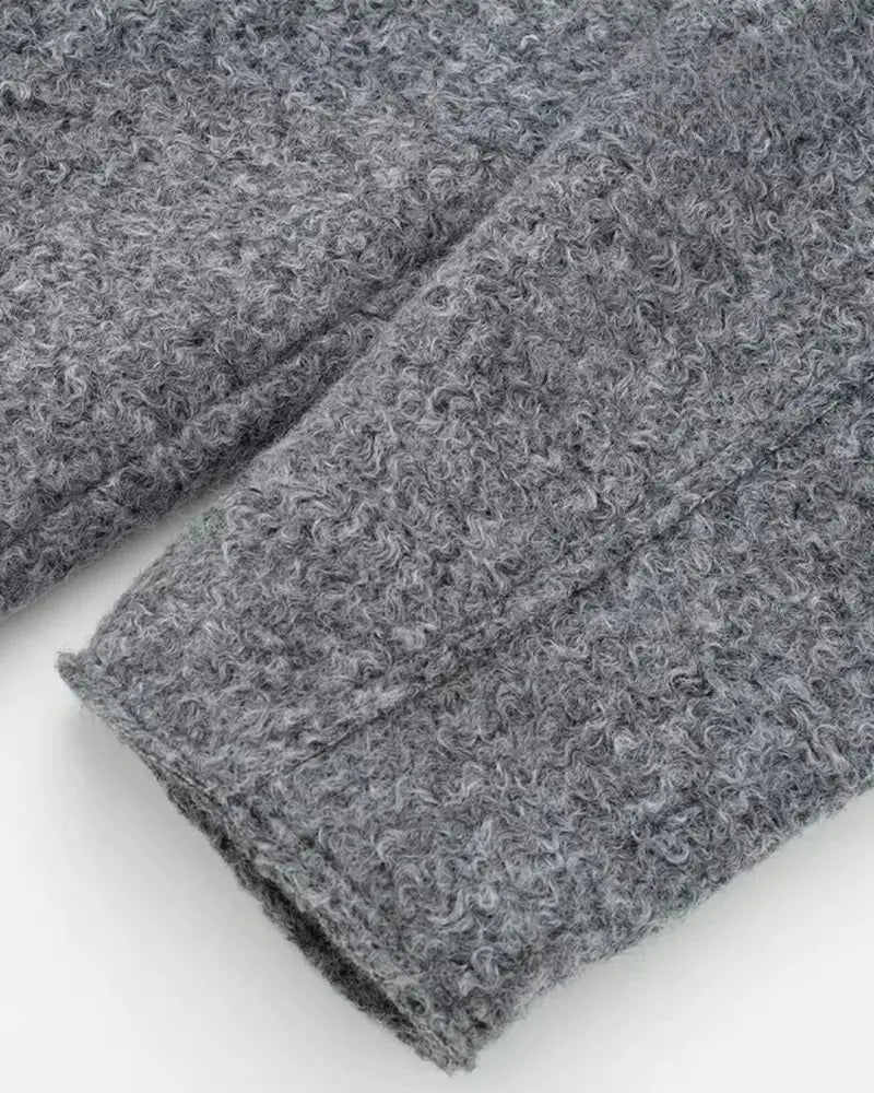 Sophie | Grey Wool Blend Cropped Jacket