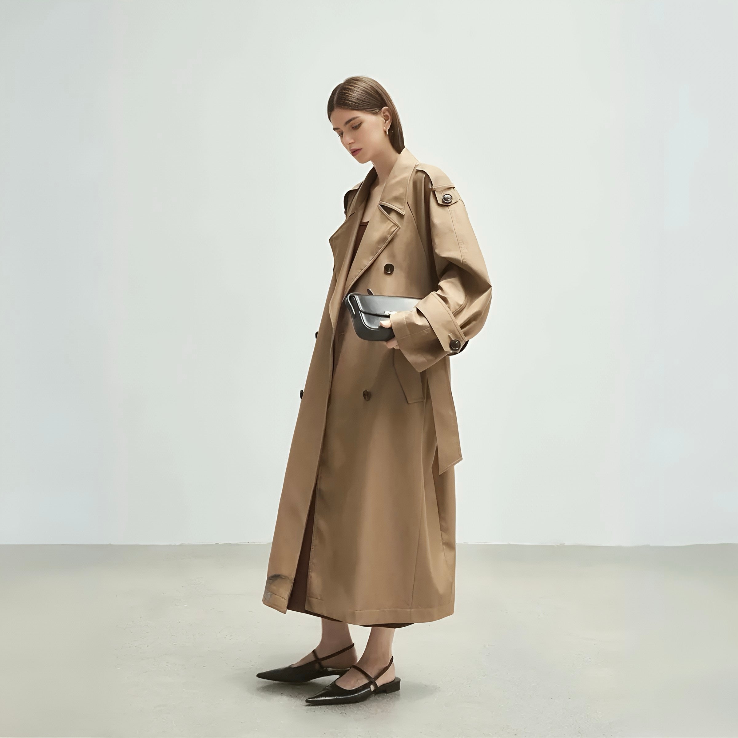 Myla | Classic Double-Breasted Trench Coat