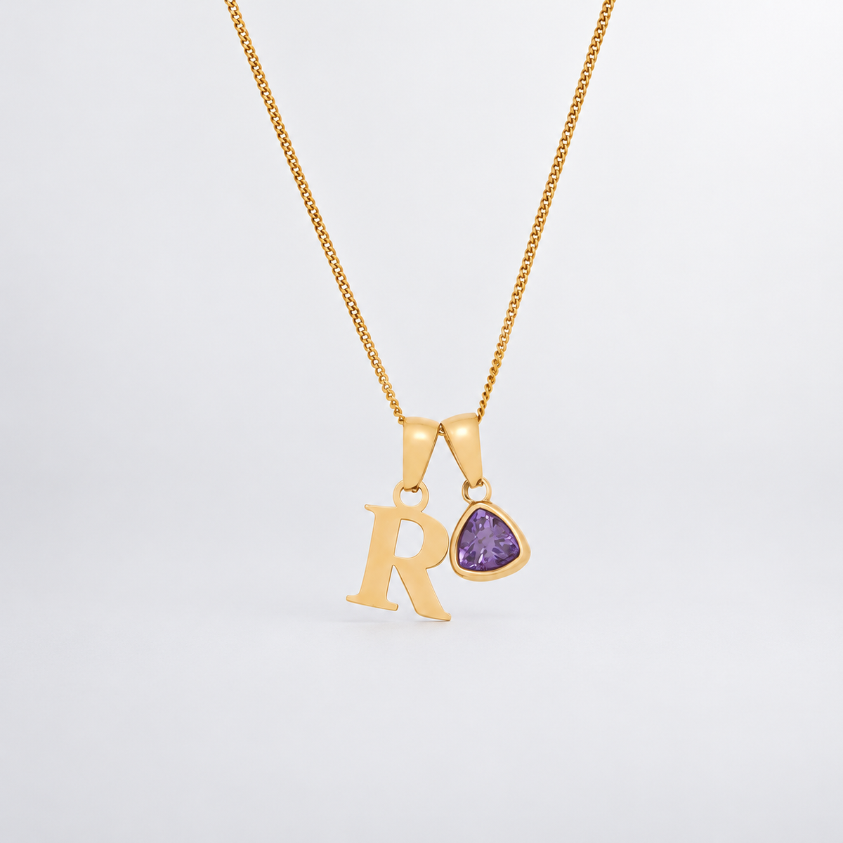 Winifred Initial Birthstone Necklace