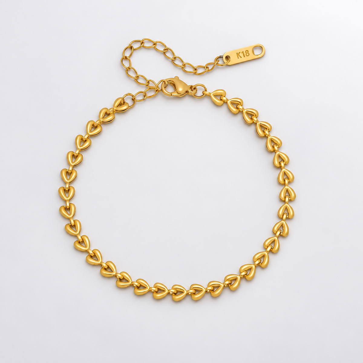 Jane Linked Hearts Bracelet