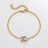 Agnes Two-Stone Birthstone Bracelet