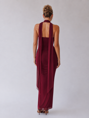 Souci | Trägerloses, gerafftes Maxikleid