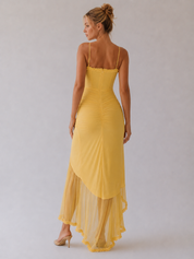 Pivoine | Robe de soirée à volants asymétriques