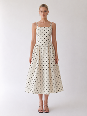 Anna | Polka-Dot-Midikleid im A-Linien-Stil