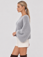 Maglione in maglia morbida Riley - Grigio