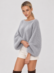 Maglione in maglia morbida Riley - Grigio