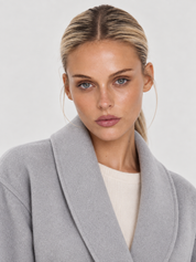 Celine | Belted Coat with Faux Fur Cuffs