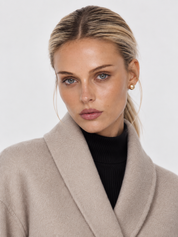 Celine | Belted Coat with Faux Fur Cuffs