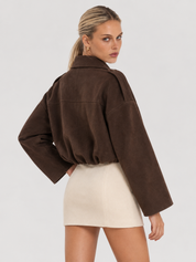 Giacca bomber in suede Lara - Marrone