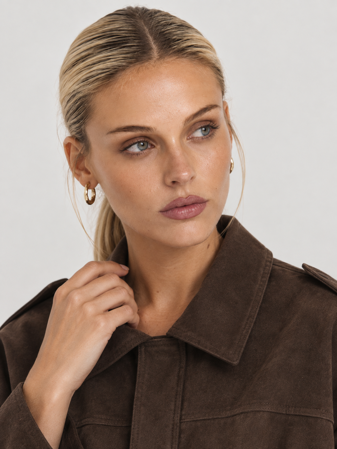 Giacca bomber in suede Lara - Marrone