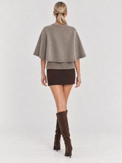 Blake | Pull-cape boutonné en laine mélangée