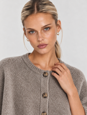Blake | Pull-cape boutonné en laine mélangée