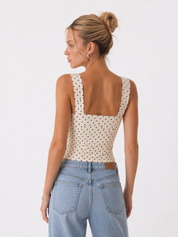 Fiona | Polka Dot Crop Top