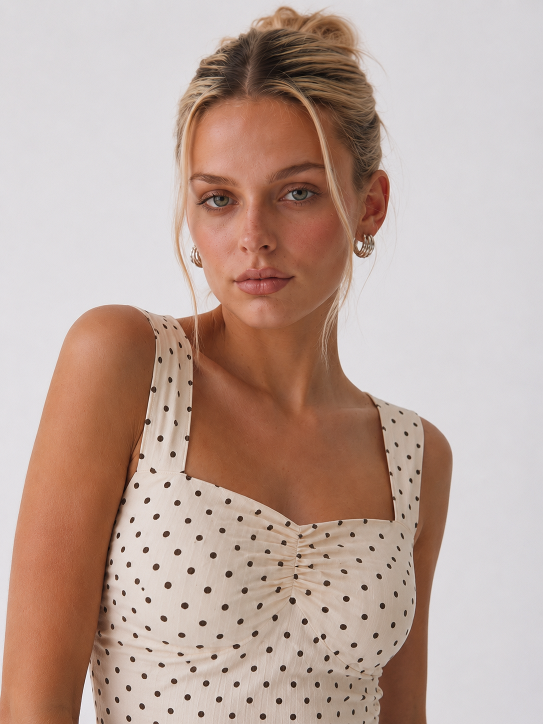 Fiona | Polka Dot Crop Top